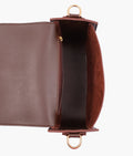 Buy Dark brown saddle buckle bag in Pakistan