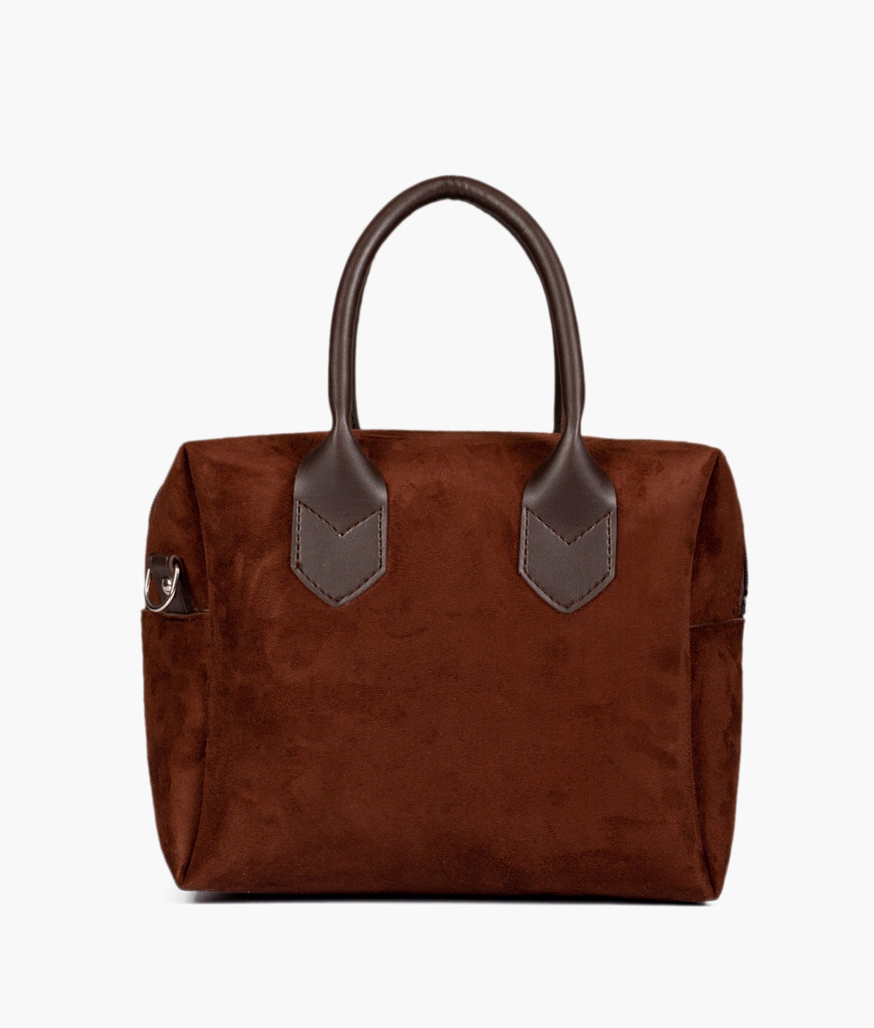 Buy Dark brown suede mini bowling bag in Pakistan