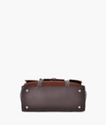 Buy Dark brown suede carry-all satchel bag in Pakistan