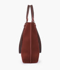 Buy Dark brown suede double-handle tote bag in Pakistan