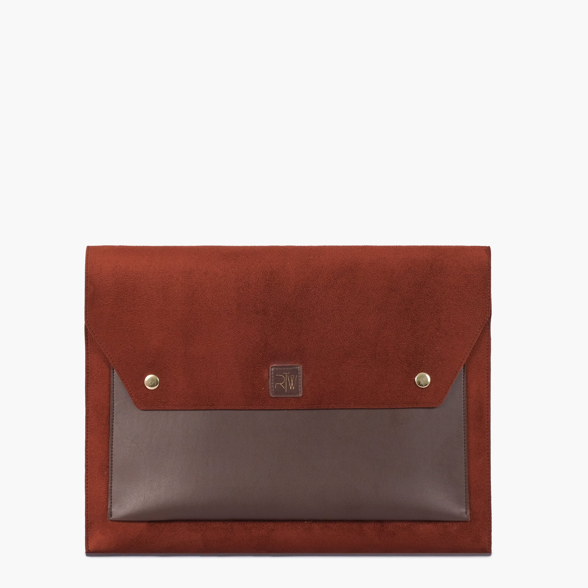 Buy Dark brown suede laptop sleeve 17" in Pakistan