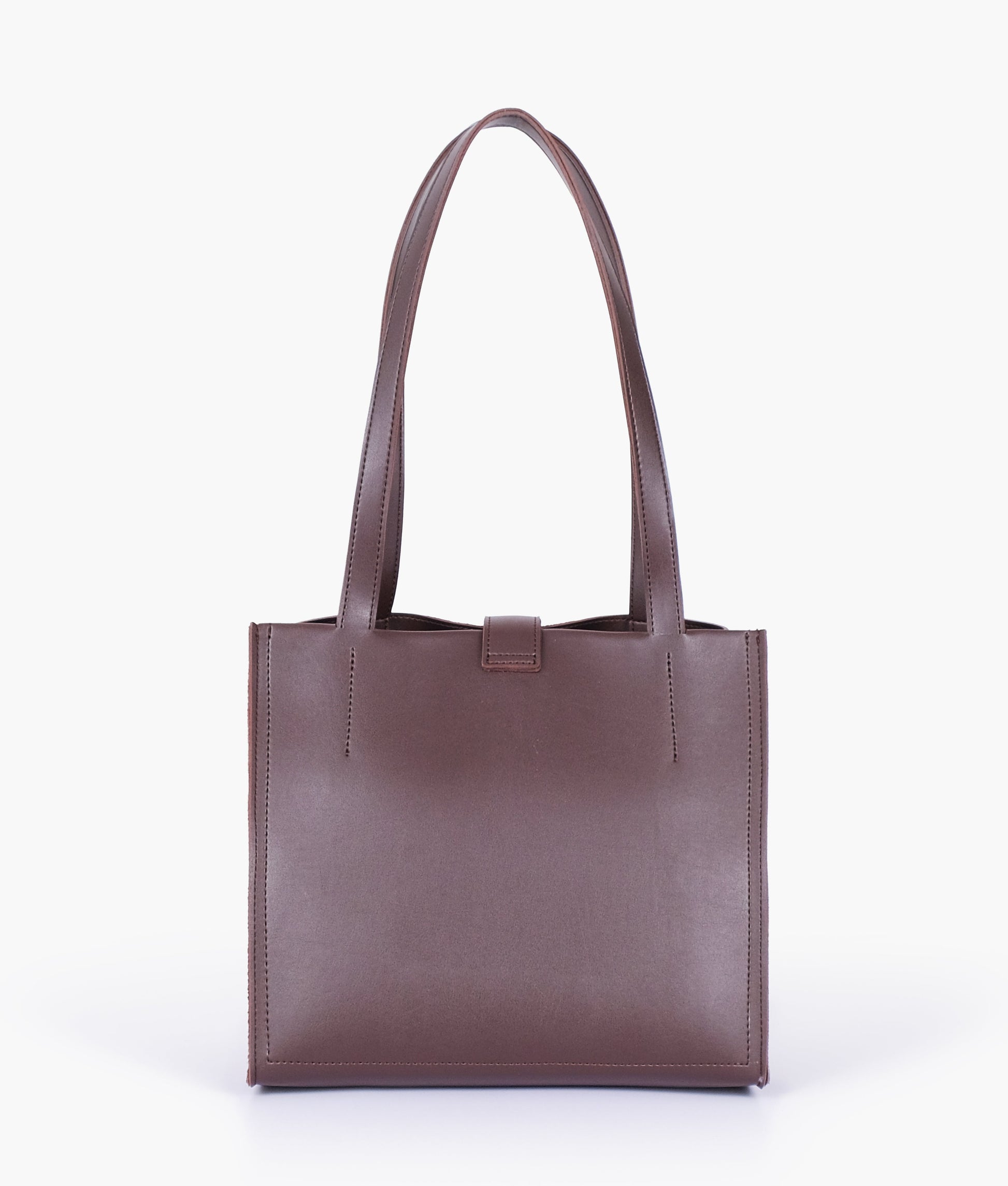 Buy Dark brown suede mini tote bag in Pakistan