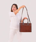 Buy Dark brown suede vintage handbag in Pakistan