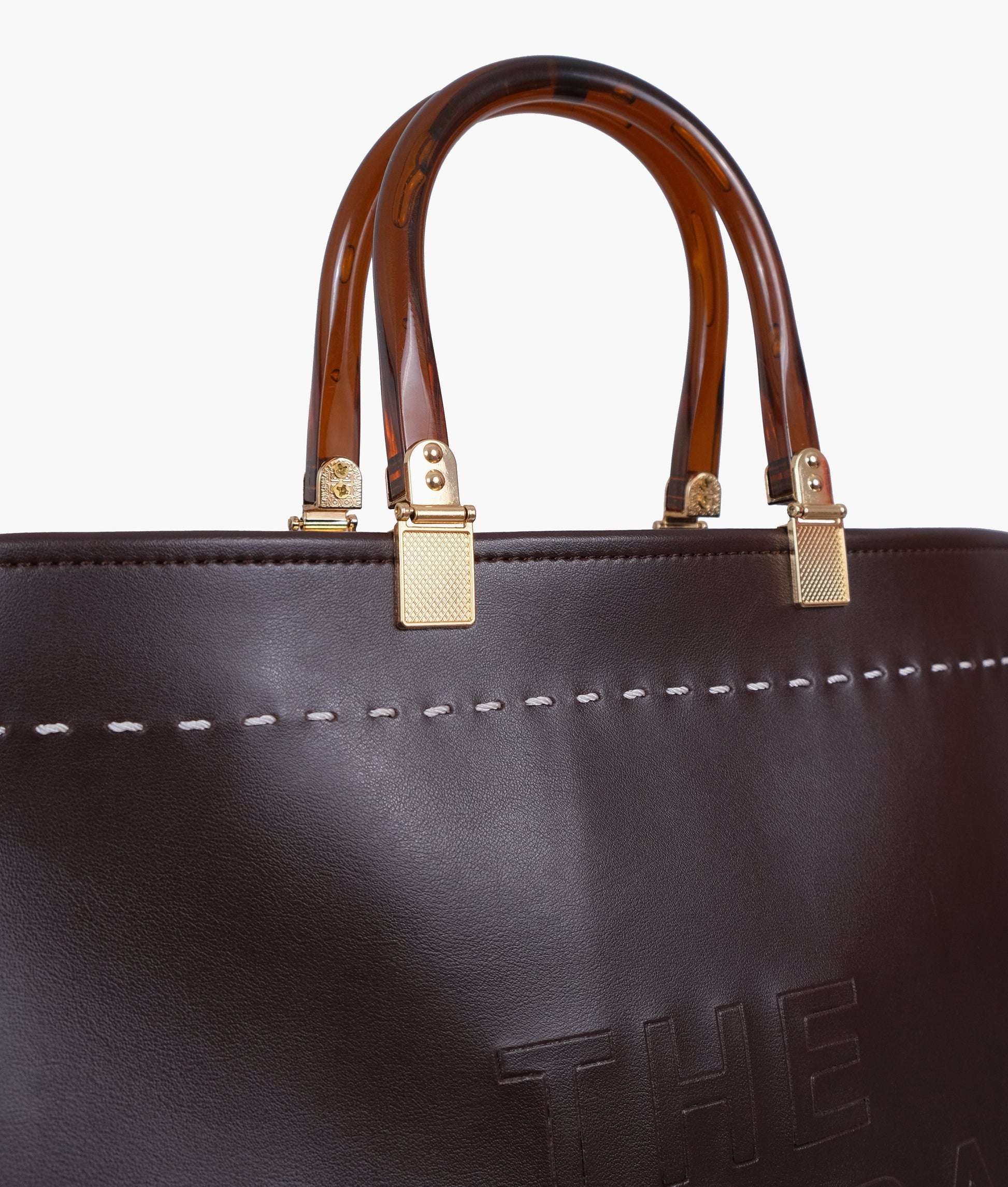 Buy Dark brown signature tote bag in Pakistan