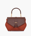 Buy Dark brown top-handle hexagon bag in Pakistan