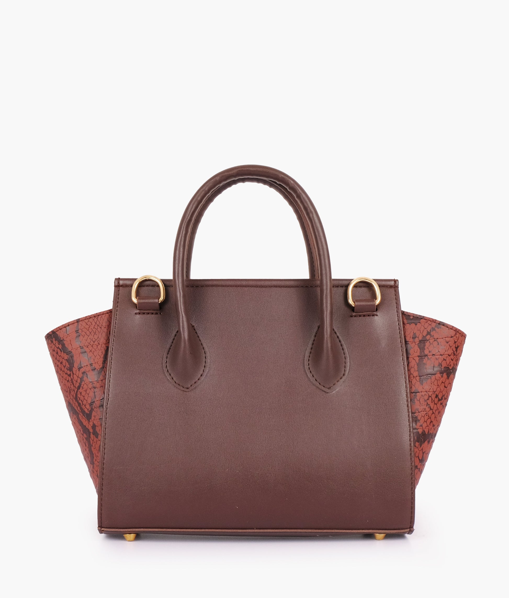 Buy Dark brown trapeze handbag in Pakistan