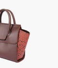 Buy Dark brown trapeze handbag in Pakistan