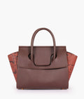 Buy Dark brown trapeze handbag in Pakistan