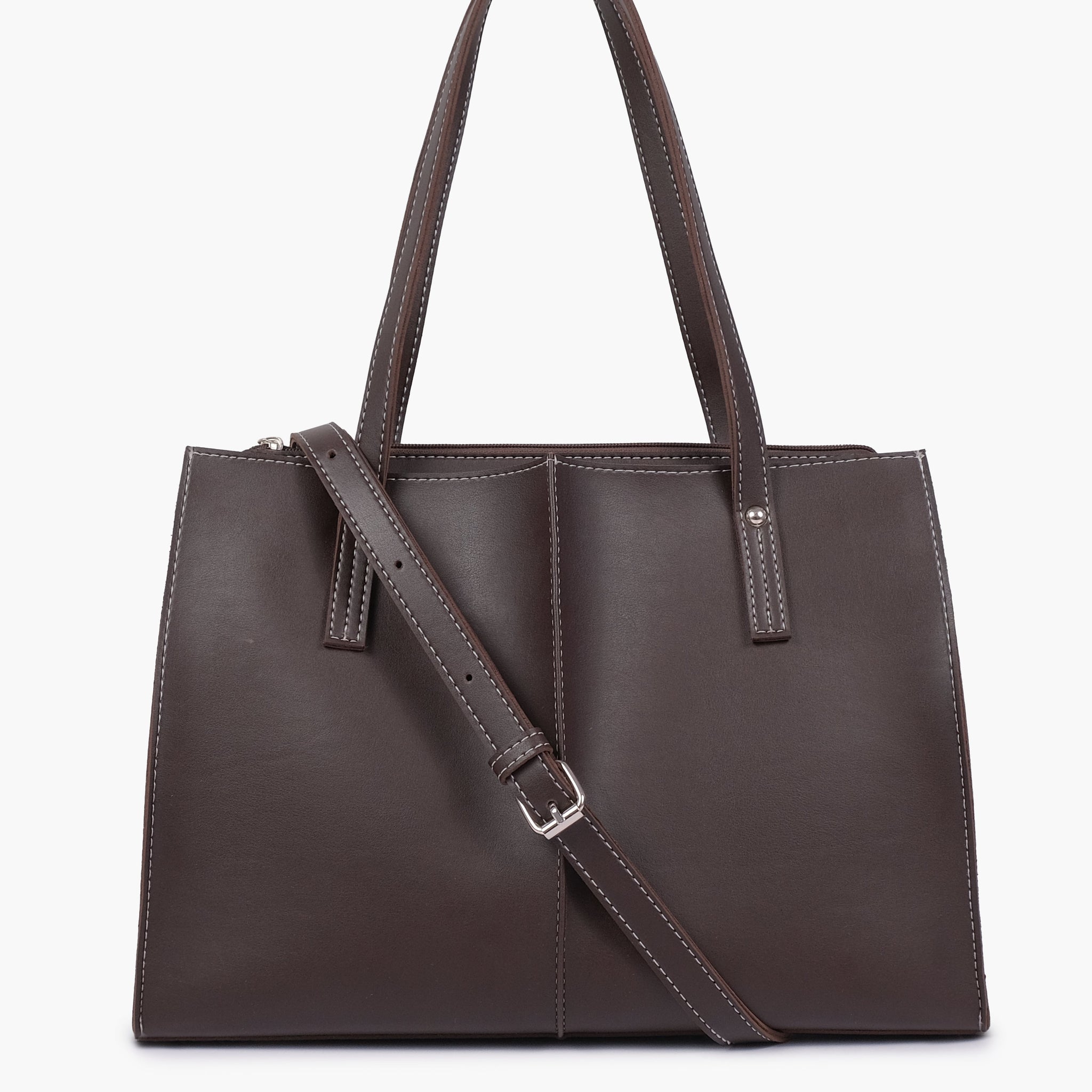 Buy Dark brown work tote bag in Pakistan