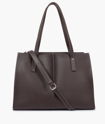 Buy Dark brown work tote bag in Pakistan