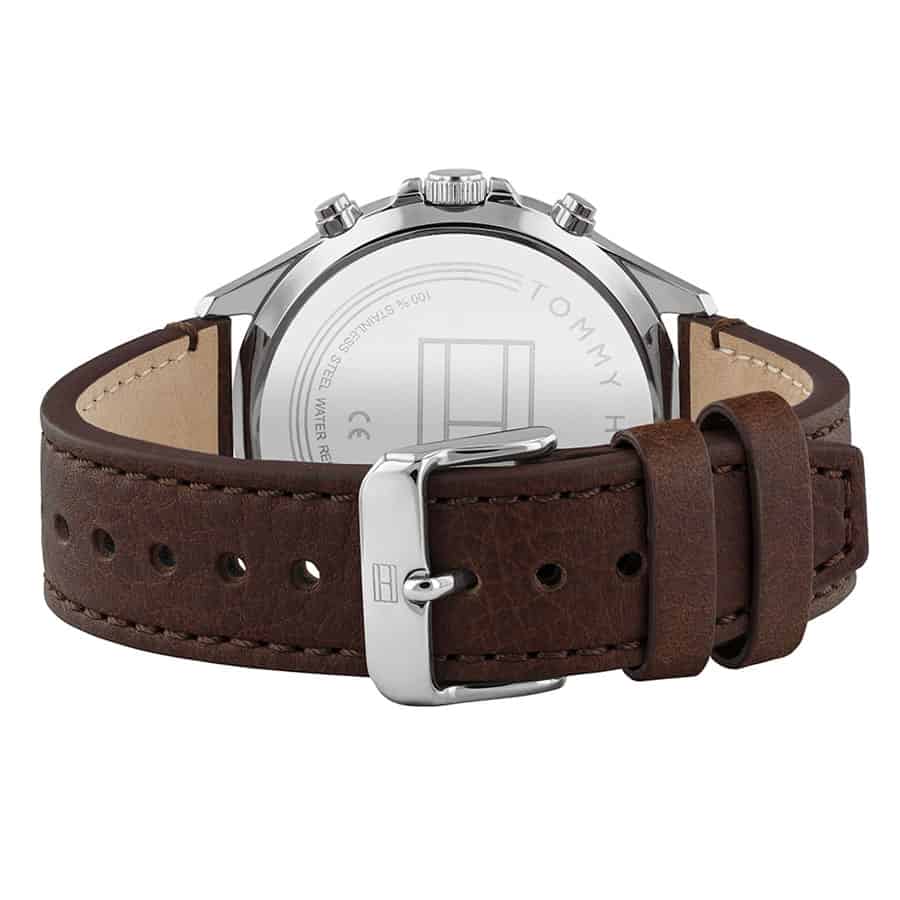 Buy Tommy Hilfiger West Blue Dial Brown Leather Strap Watch for Men - 1791712 in Pakistan