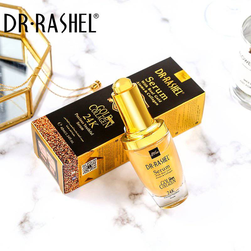 Buy Dr Rashel 24 K Real Gold Atoms Ampoule Collagen Makeup Primer Anti Wrinkle Hyaluronic Acid Face Whitening Serum in Pakistan