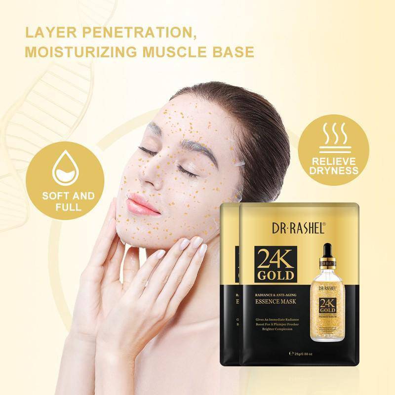 Buy Dr Rashel 24K Gold Radiance & Anti-Aging Essence Mask - Single in Pakistan