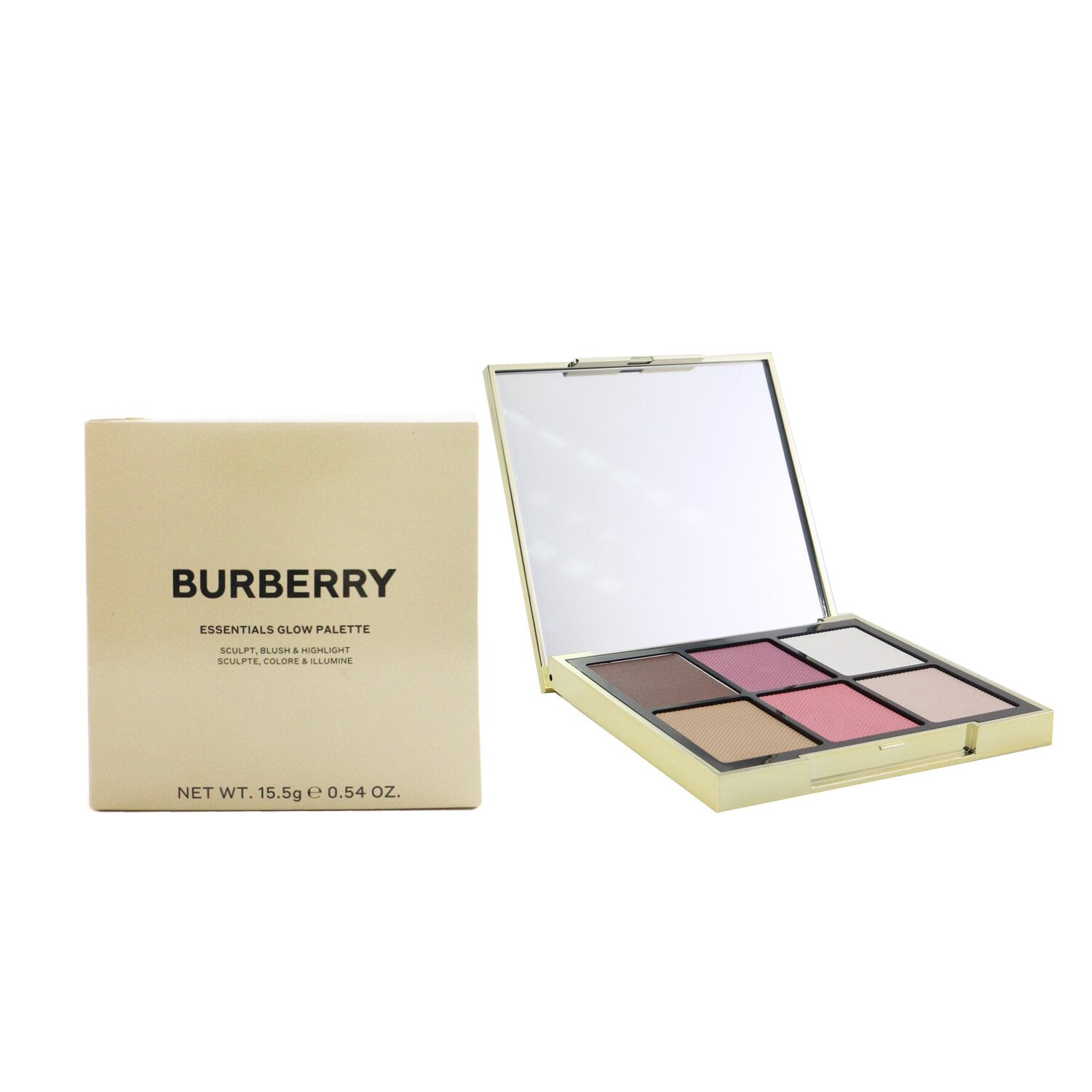 Buy Burberry Essentials Glow Palette Sculpt Blush & Highlight - 01 Fair To Light Medium in Pakistan