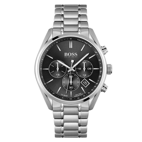 Buy Hugo Boss Mens Chronograph Quartz Stainless Steel Black Dial 44mm Watch - 1513080 in Pakistan