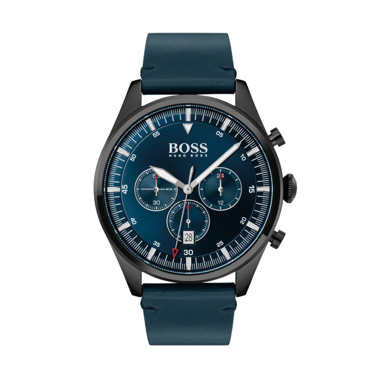 Buy Hugo Boss Pioneer Blue Dial Blue Leather Strap Watch for Men - 1513711 in Pakistan