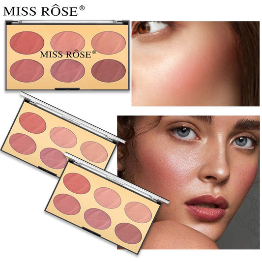 Buy Miss Rose 6 Color Blush Palatte Makeup Blusher Kit in Pakistan