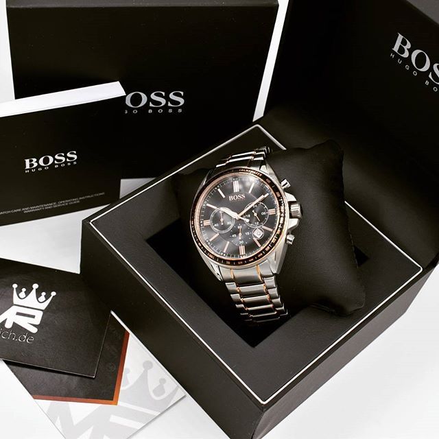 Buy Hugo Boss Mens Chronograph Quartz Stainless Steel Black Dial 47mm Watch - 1513094 in Pakistan