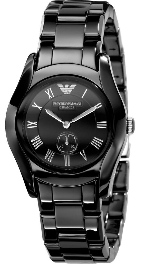 Buy Emporio Armani Ceramica Black Dial Black Steel Strap Watch for Women - AR1402 in Pakistan