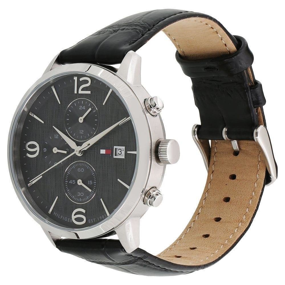 Buy Tommy Hilfiger Casual Grey Dial Black Leather Strap Watch for Men - 1710361 in Pakistan