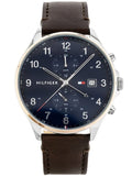 Buy Tommy Hilfiger West Blue Dial Brown Leather Strap Watch for Men - 1791712 in Pakistan