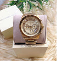 Buy Michael Kors Womens Quartz Chronograph Stainless Steel Gold Dial 40mm Watch - Mk6366 in Pakistan