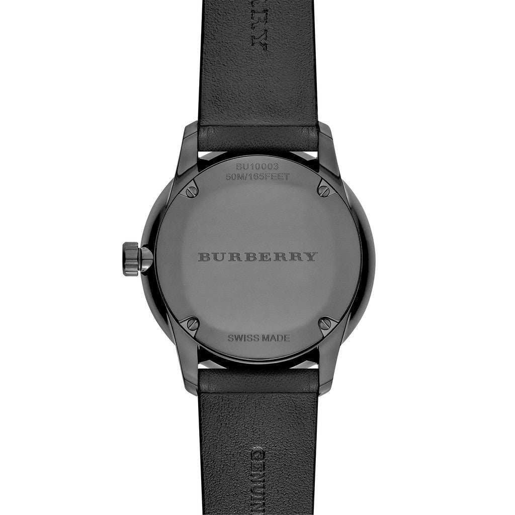 Buy Burberry Men's Swiss Made Leather Strap Black Dial 40mm Watch BU10003 in Pakistan