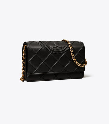 Buy Tory Burch Fleming Soft Chain Wallet Shoulder Bag For Women - Black in Pakistan