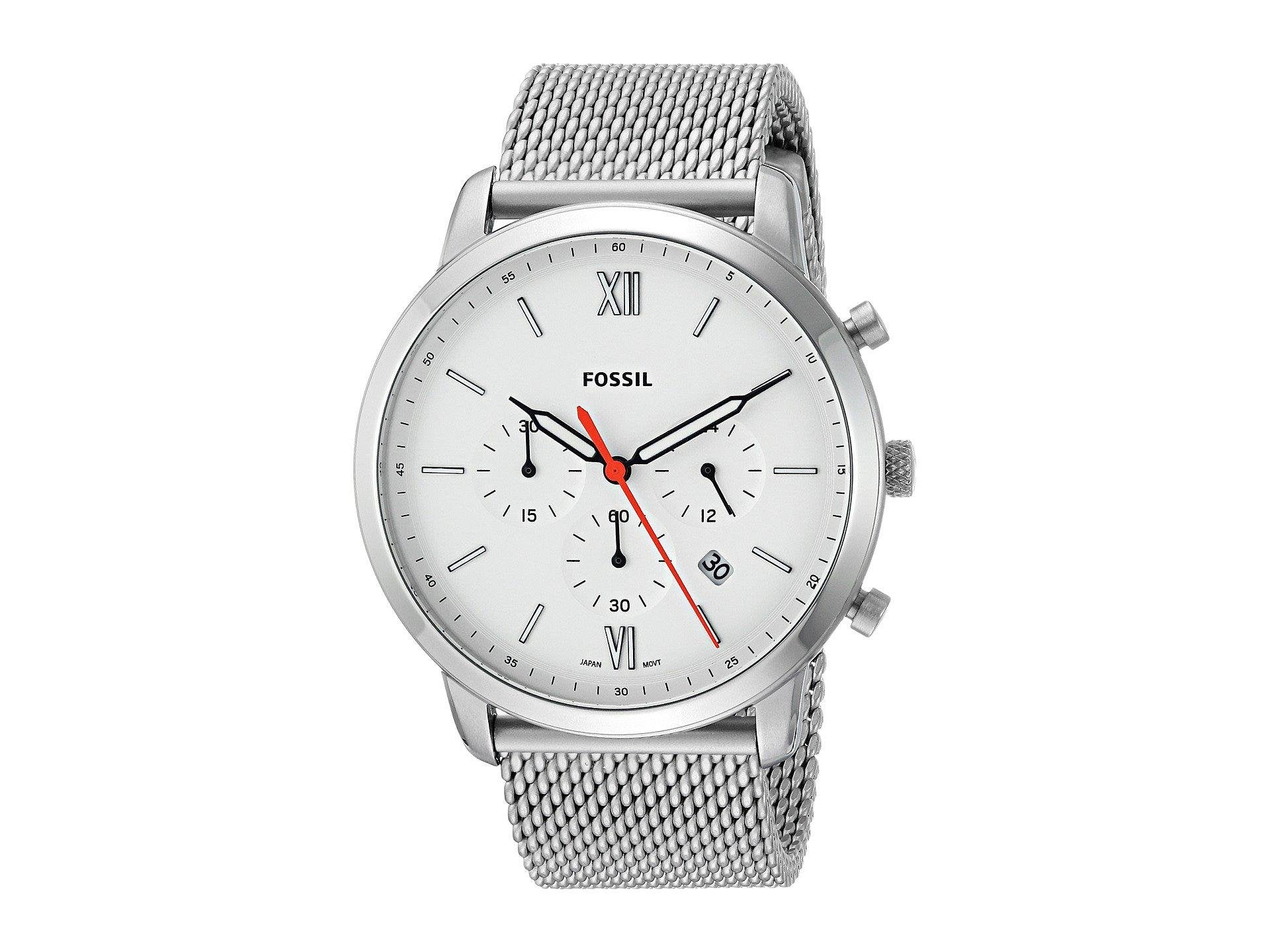 Buy Neutra Chronograph White Dial Silver Mesh Bracelet Watch For Men in Pakistan