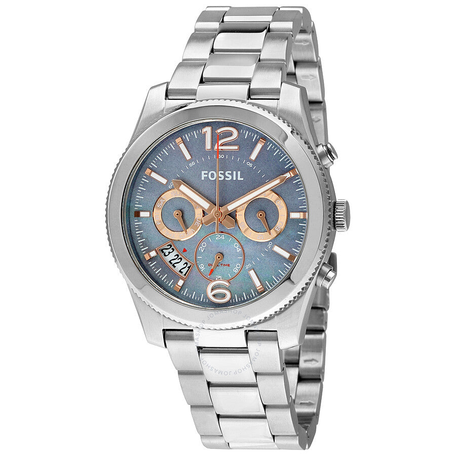 Buy Perfect Boyfriend Blue Dial Silver Steel Strap Watch For Women in Pakistan