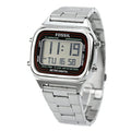 Buy Retro Digital Dial Silver Steel Strap Watch For Men in Pakistan