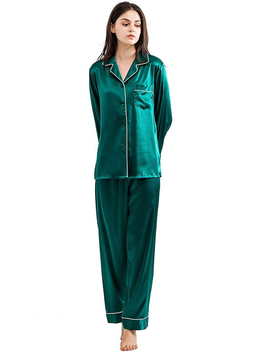 Buy Silk PJ Set - Green in Pakistan