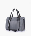 Buy Grey dual-pocket mini tote bag in Pakistan