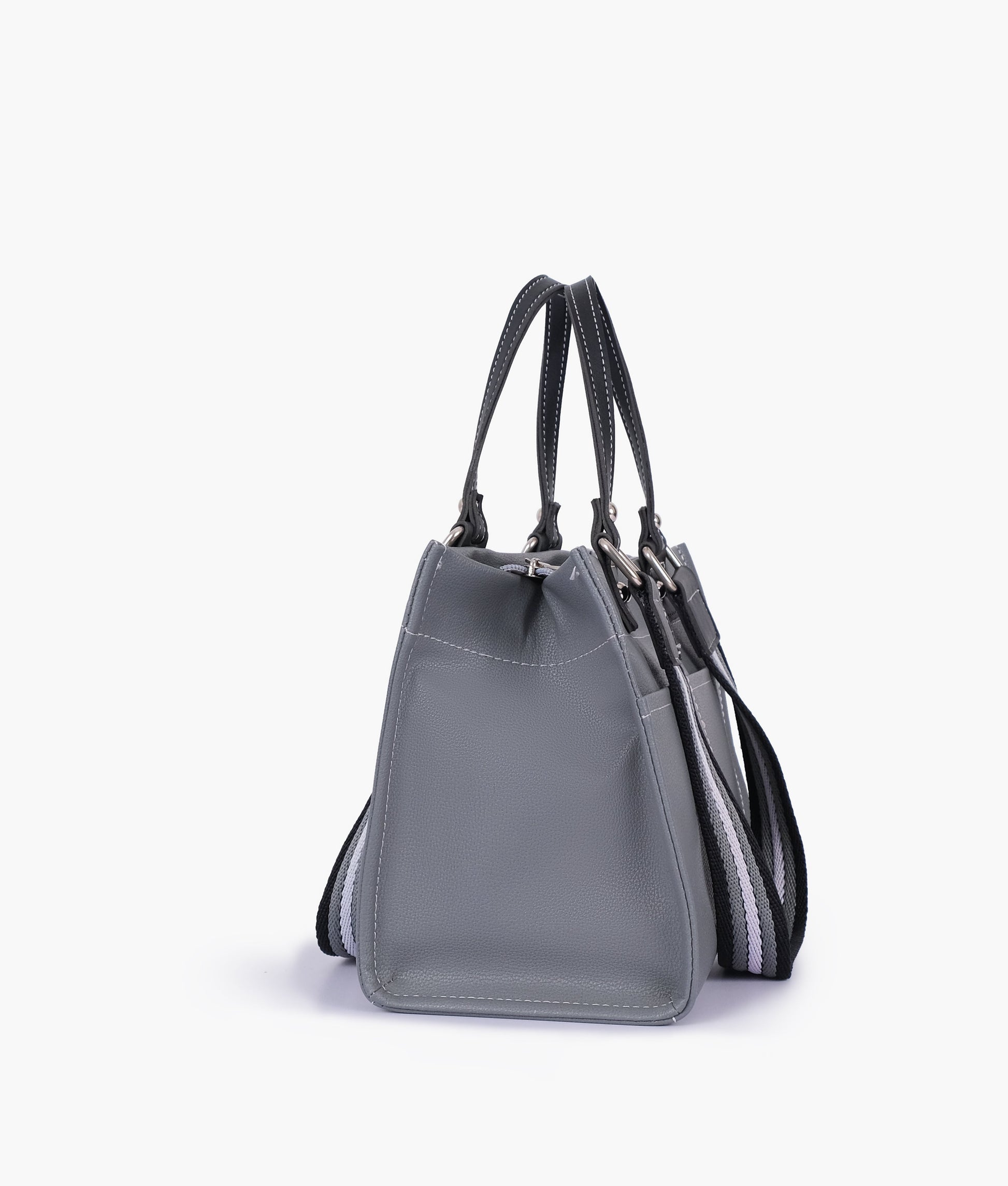 Buy Grey dual-pocket mini tote bag in Pakistan