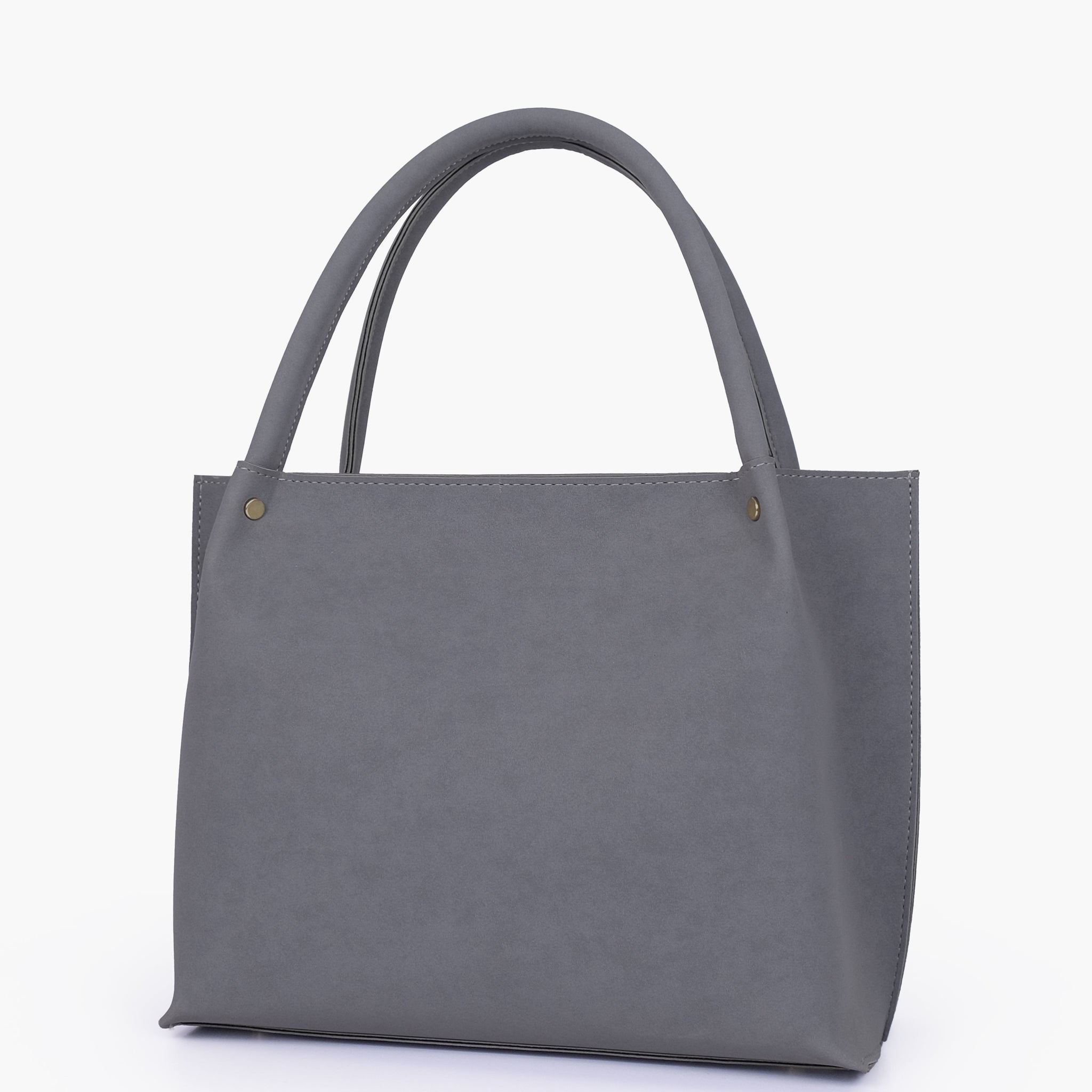 Buy Grey mocha suede tote bag in Pakistan