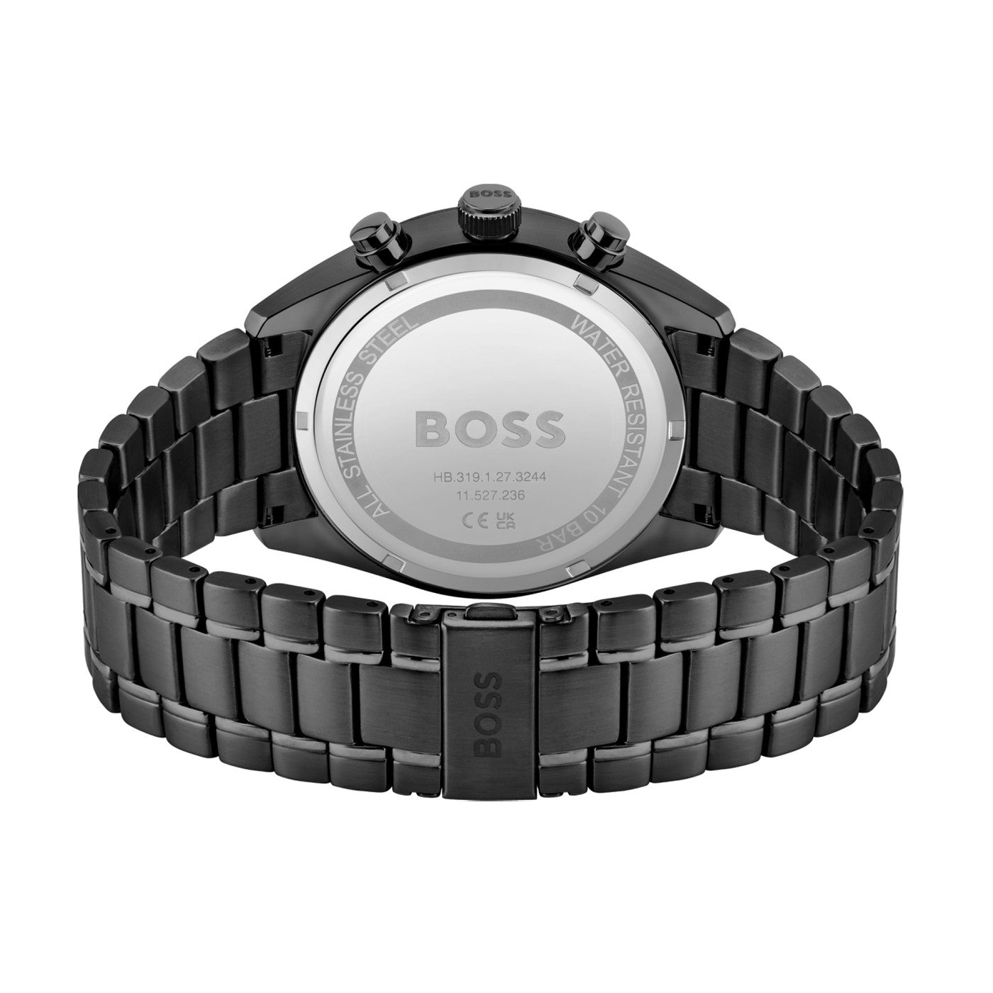 Buy Hugo Boss Mens Chronograph Quartz Stainless Steel Black Dial 44mm Watch - 1513960 in Pakistan