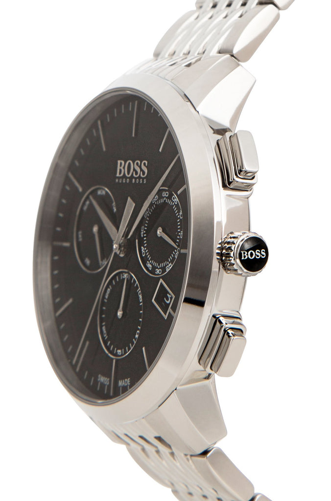 Buy Hugo Boss Stainless Steel Swiss Quartz Chronograph Black Dial Mens Watch - 1513267 in Pakistan
