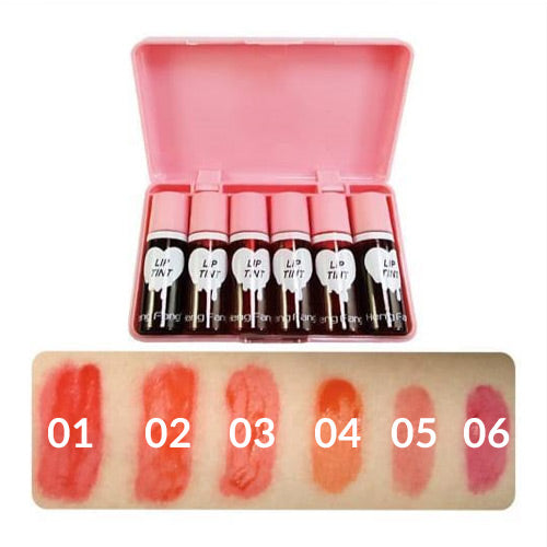 Buy Korean 6 Colors Lip Tint Stain Set in Pakistan