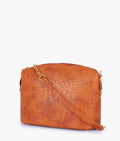 Buy Brown crocodile with chain strap cross-body bag in Pakistan