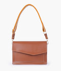 Buy Brown half flap cross-body bag in Pakistan