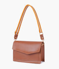 Buy Brown half flap cross-body bag in Pakistan