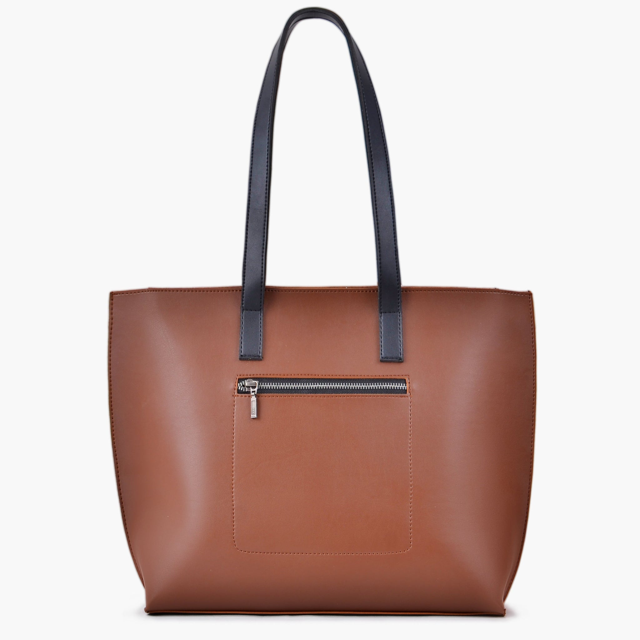 Buy Horse brown with black long handle tote bag in Pakistan