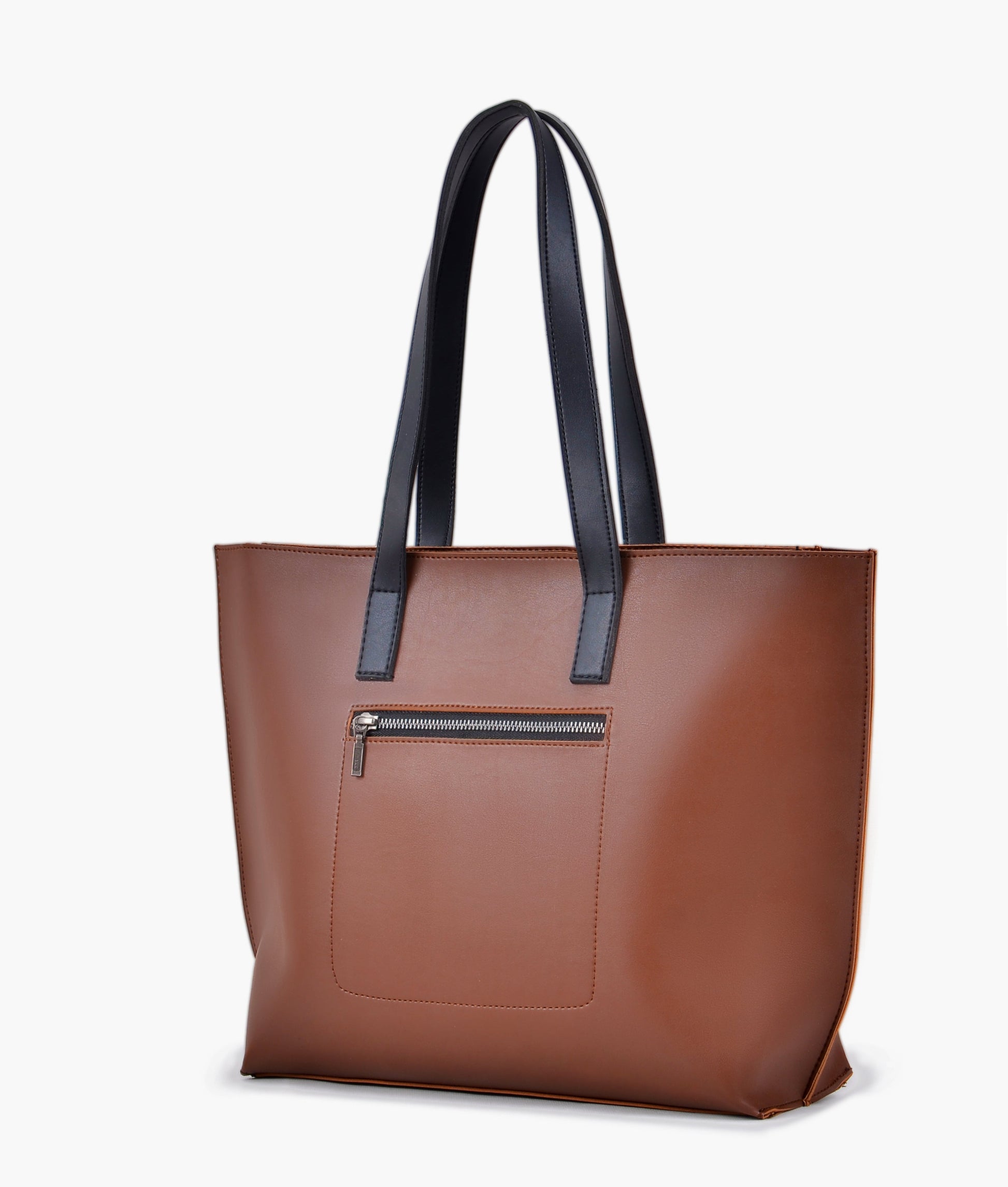 Buy Horse brown with black long handle tote bag in Pakistan