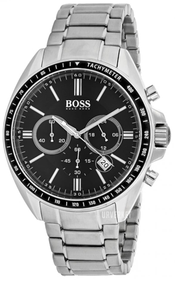 Buy Hugo Boss Mens Chronograph Quartz Stainless Steel Black Dial 44mm Watch - 1513080 in Pakistan