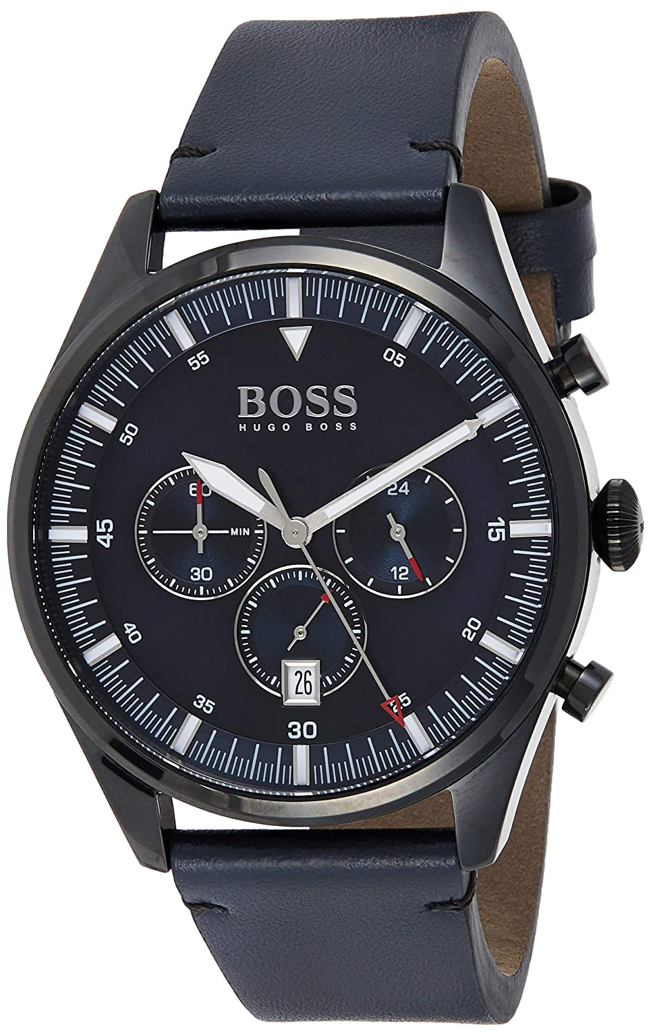 Buy Hugo Boss Pioneer Blue Dial Blue Leather Strap Watch for Men - 1513711 in Pakistan