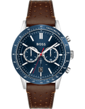 Buy Hugo Boss Allure Quartz Blue Dial Brown Strap Men's Watch - 1513921 in Pakistan