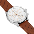 Buy Hugo Boss Mens Chronograph Quartz Leather Strap White Dial 44mm Watch - 1513475 in Pakistan