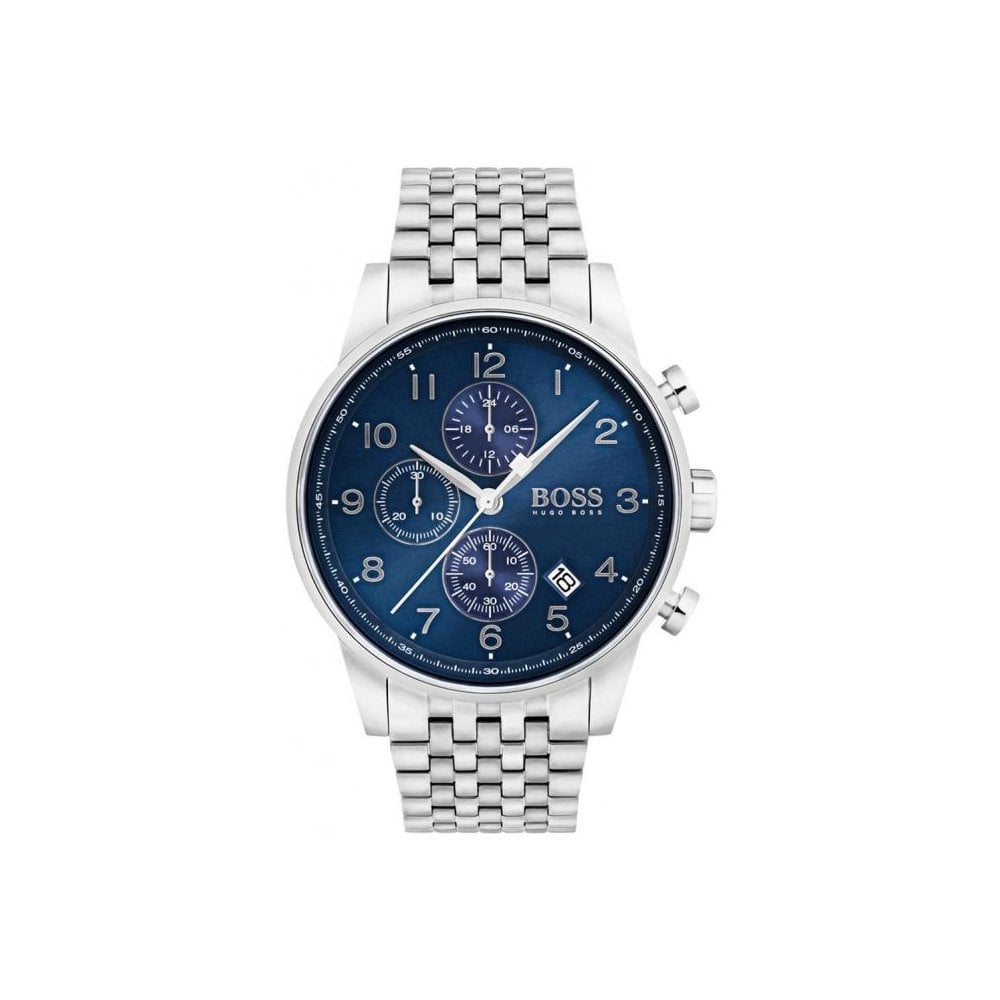 Buy Hugo Boss Mens Quartz Stainless Steel Blue Dial 44mm Watch - 1513498 in Pakistan