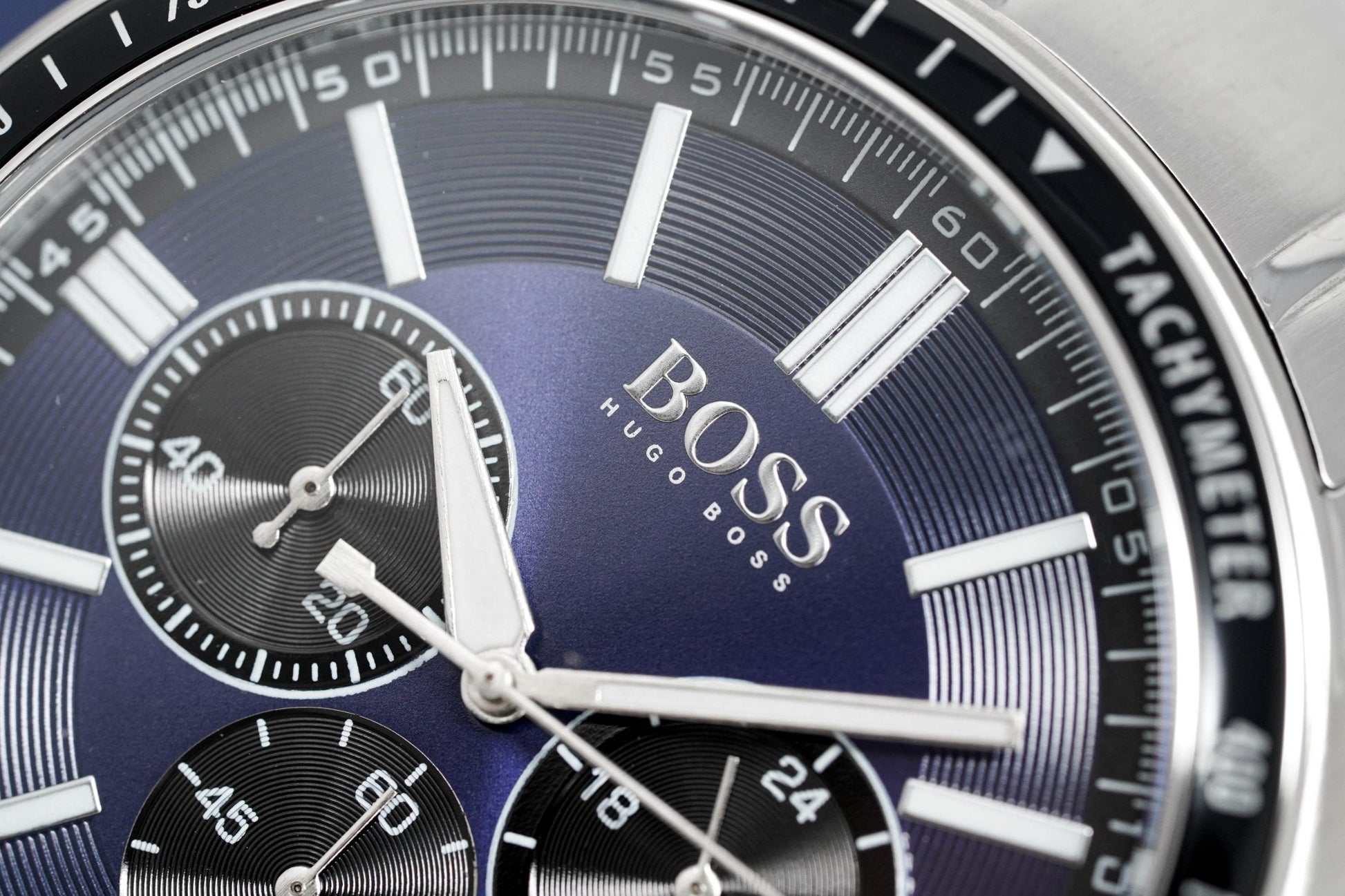 Buy Hugo Boss Mens Chronograph Quartz Stainless Steel Blue Dial 45mm Watch - 1513081 in Pakistan