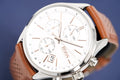 Buy Hugo Boss Mens Chronograph Quartz Leather Strap White Dial 44mm Watch - 1513475 in Pakistan